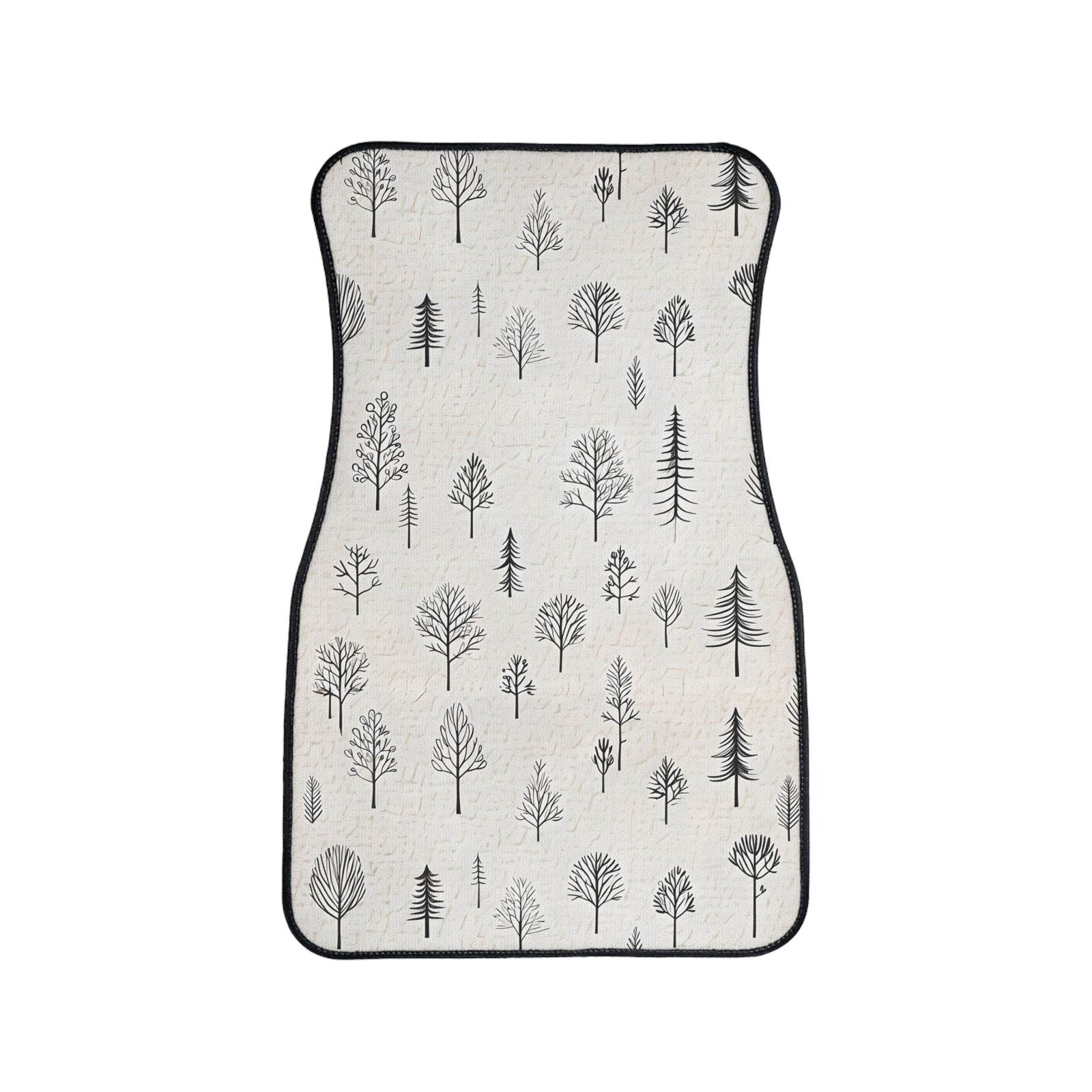Minimal Hand-Drawn Trees Car Floor Mat | 1pc