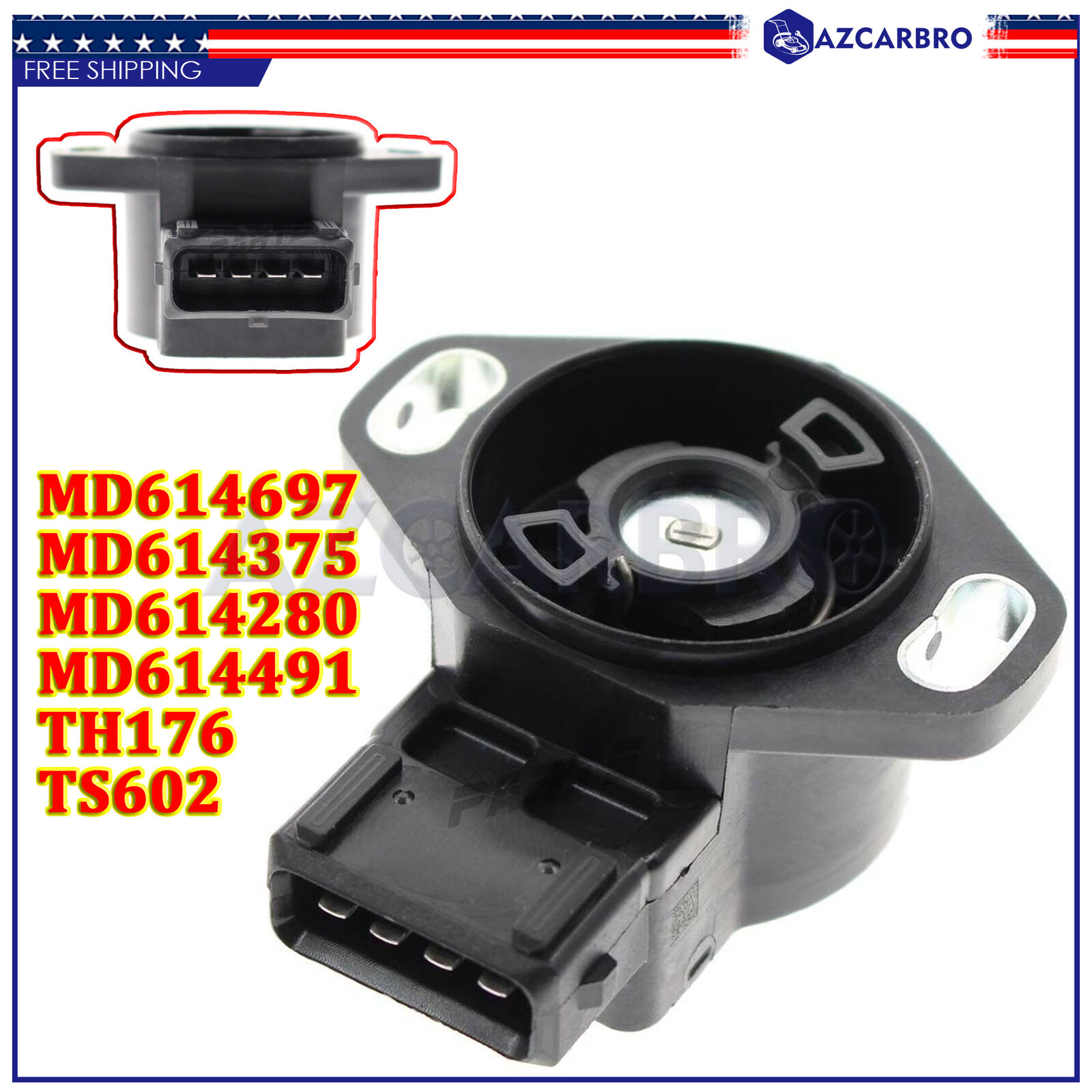 TPS Throttle Position Sensor MD614697 For Eagle Summt Mitsubishi Montero