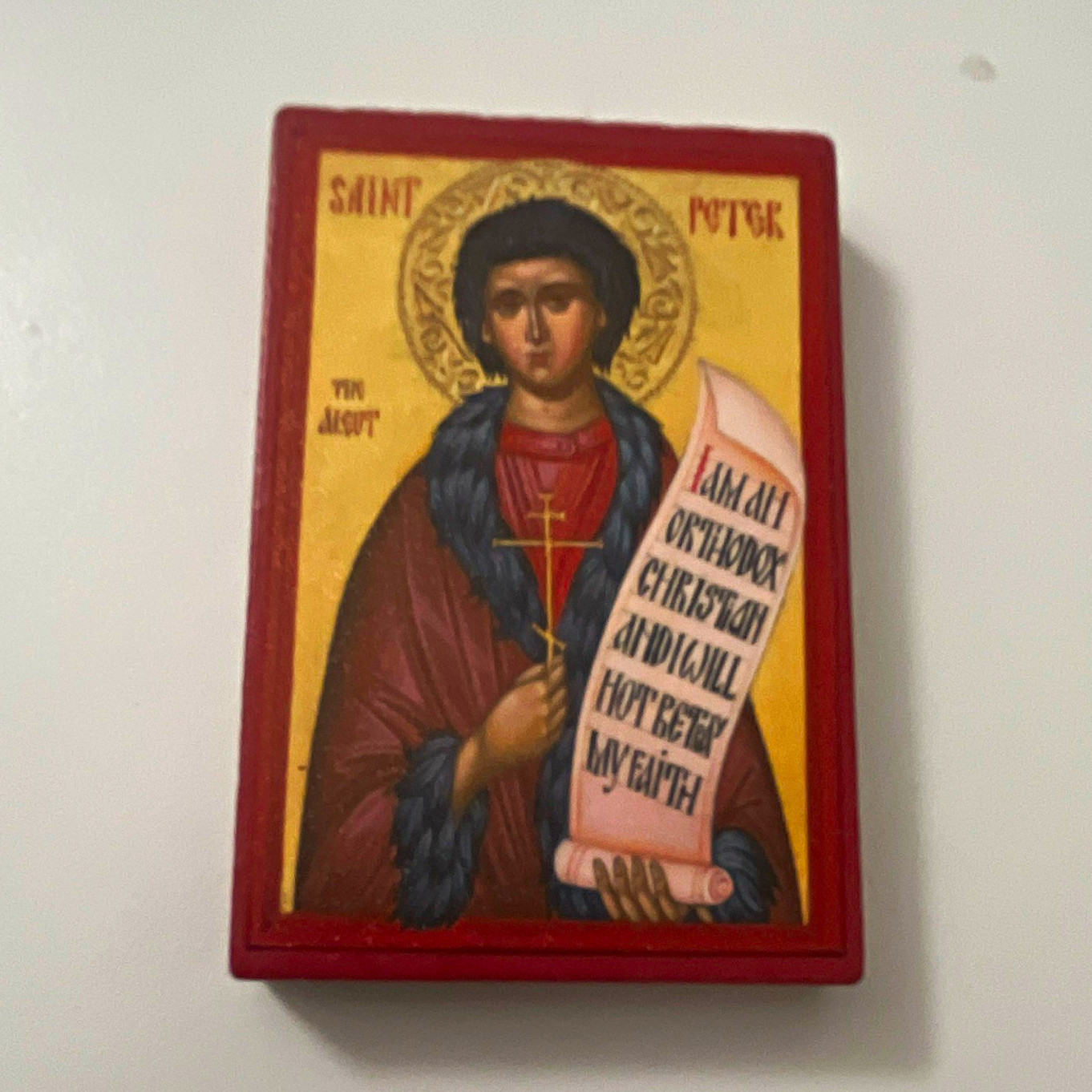 Saint Peter the Aleut Orthodox Christian Icon Plaque Christianity Collectible