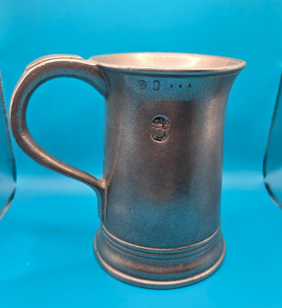 Lg Vtg RWP Wilton Armetale Colonial Tavern Tankard/Mug/Stein/cup ~Pewter Look