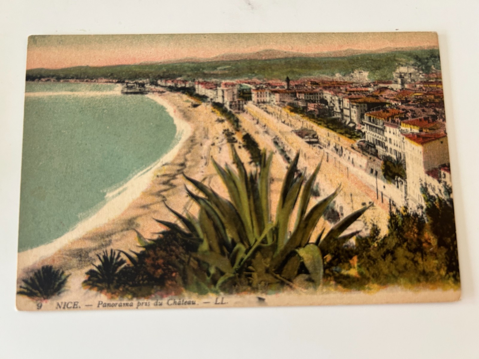 Panorama pris du Chateau Nice France Postcard