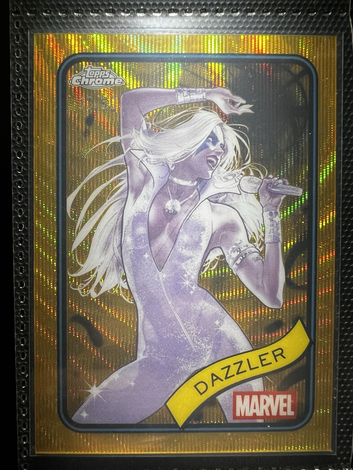 2025 Topps Chrome Marvel Dazzler #52 Gold Parallel 13/50