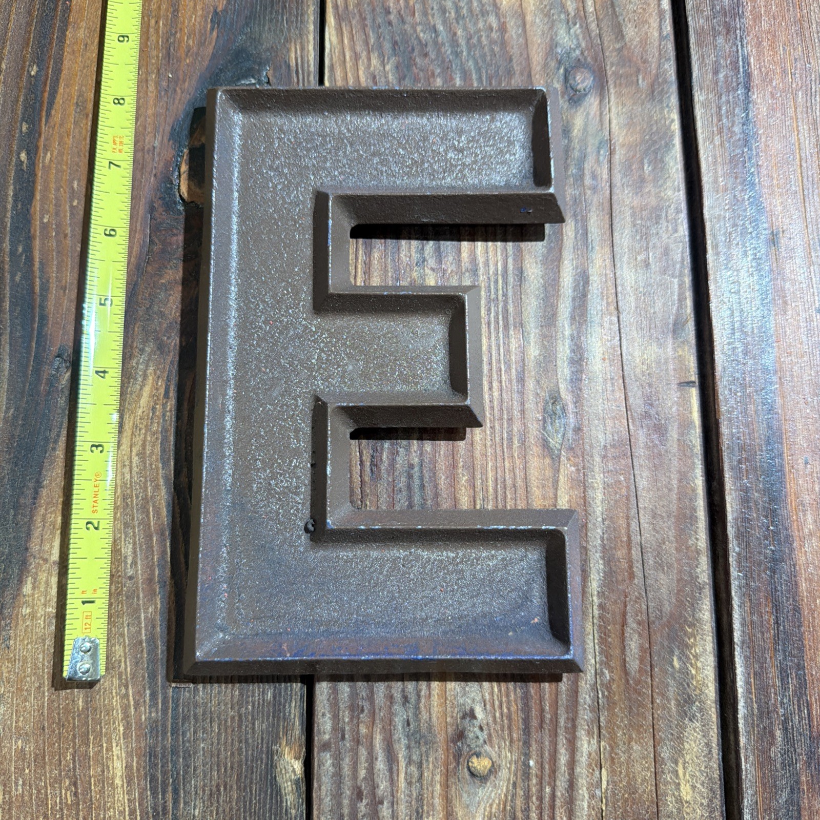 VINTAGE Adler Silhouette Letter CO Aluminum Sign LETTER E, 8 Inch Movie Marquis 