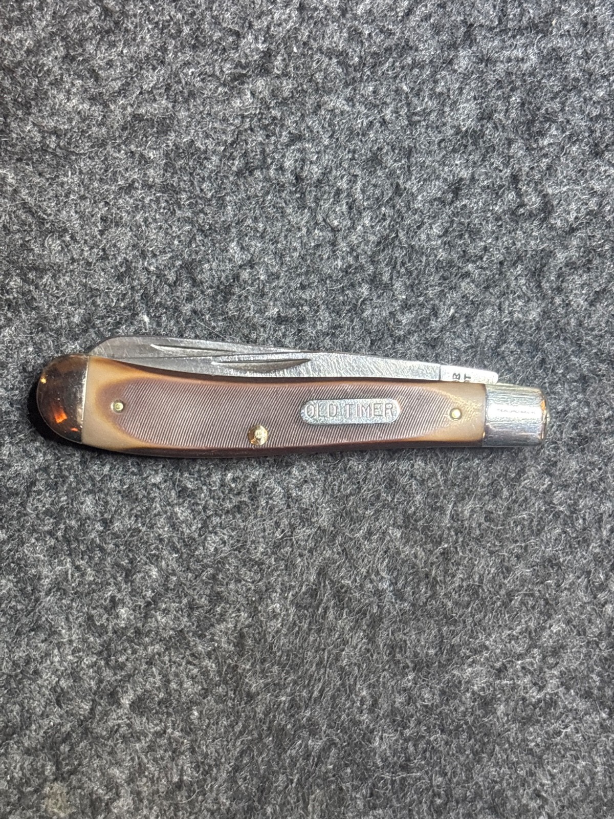 Vintage Schrade USA Old Timer 2 Blade Trapper Knife 94OT Delrin 940T