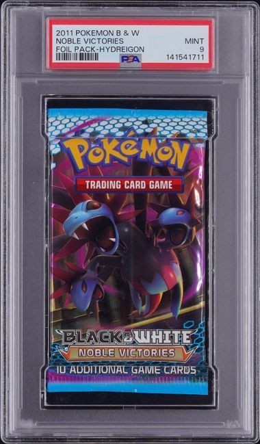 2011 POKEMON BLACK & WHITE NOBLE VICTORIES FOIL PACK HYDREIGON PSA 9