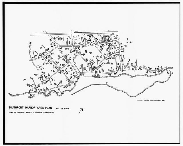 Photo:Southport Harbor Fairfield CT 1968 Area Plan Mill River Map