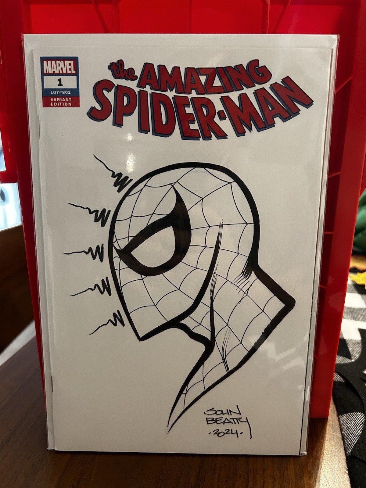 The Amazing Spider-Man #1 – Original John Beatty Spider-Man Sketch & Signature