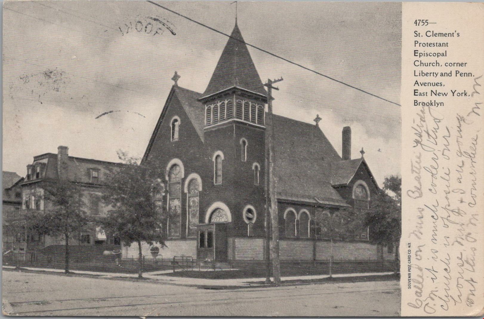 Postcard St Clement\'s Protestant Episcopal Church East New York Brooklyn NY 