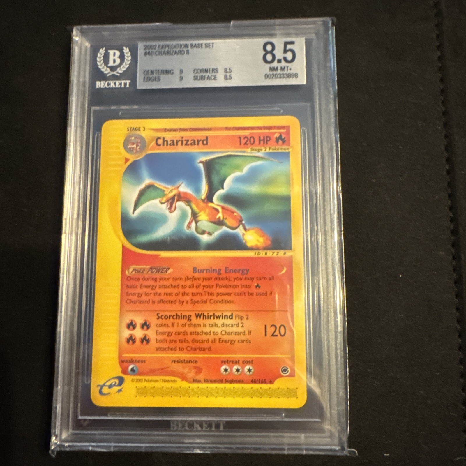 2002 POKEMON EXPEDITION #40 CHARIZARD BGS 8.5 🔥 
