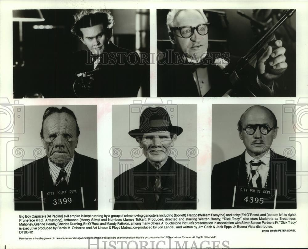 1990 Press Photo Characters from Dick Tracy movie starring Warren Beatty