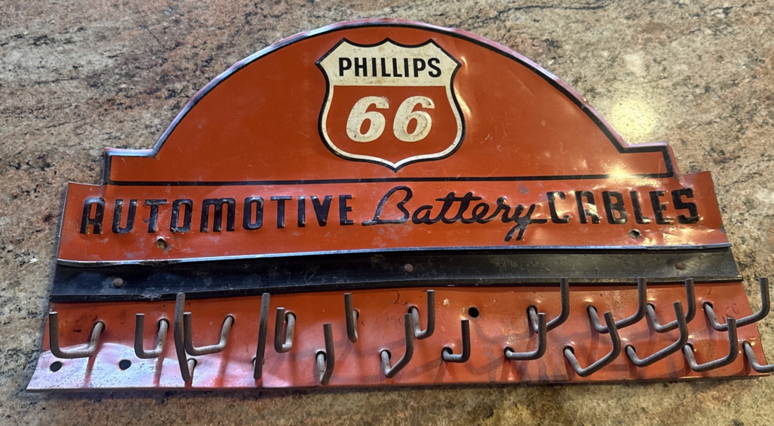 Vintage Phillips 66 Automotive Battery Cable Display Sign