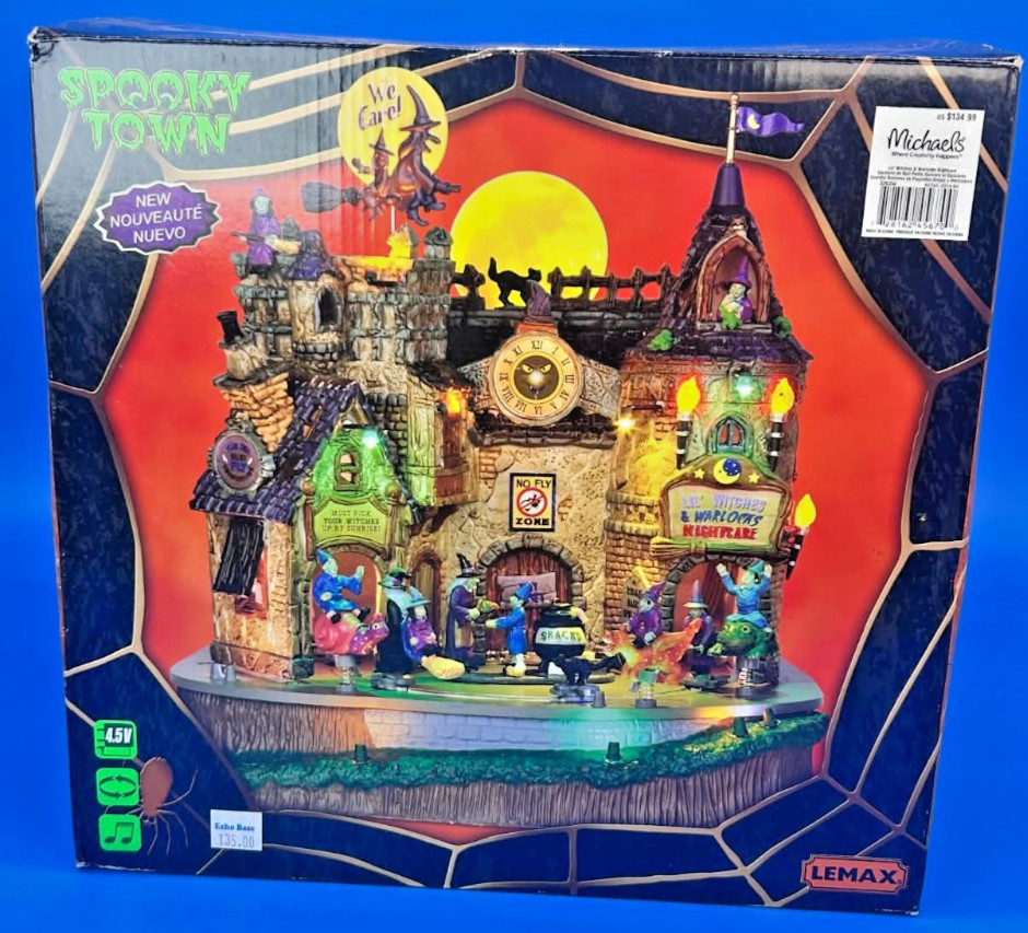 Lemax Spooky Town Lil Witches and Warlocks Nightcare Lighted Building 2014 NEW
