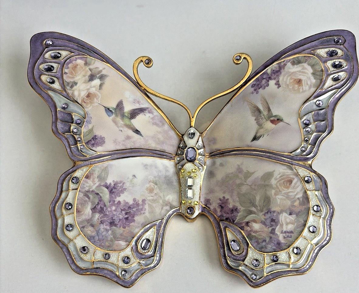 Enchanted Wings by Lena Liu Jewels Of Nature Butterfly Plaque, Bradford Exchange