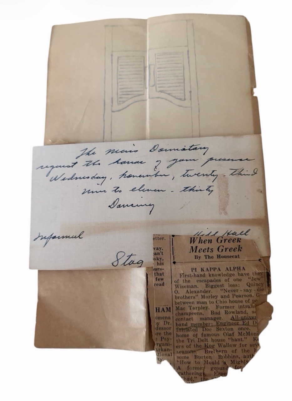 1930’s Pi Kappa Alpha Fraternity Dance Invitation  