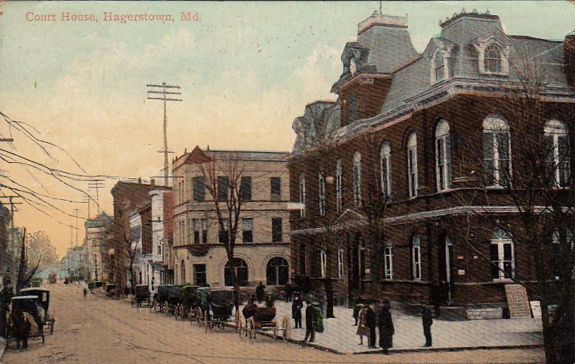 Postcard Court House Hagerstown MD 1908 