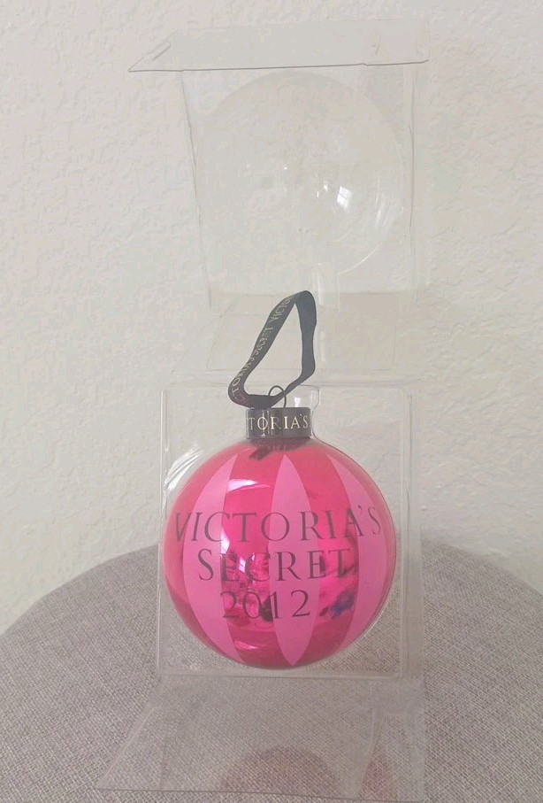 Victoria\'s Secret 2012 Limited Edition Holiday Ornament Pink Stripped 