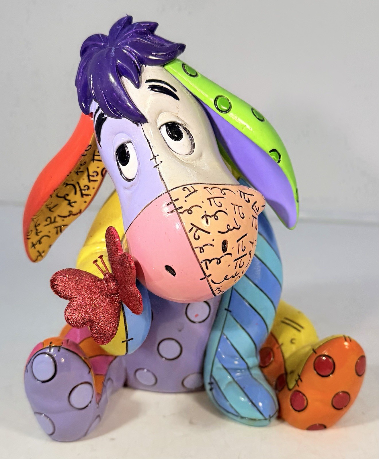 RETIRED & RARE Britto Romero Disney Eeyore with Butterfly 2012