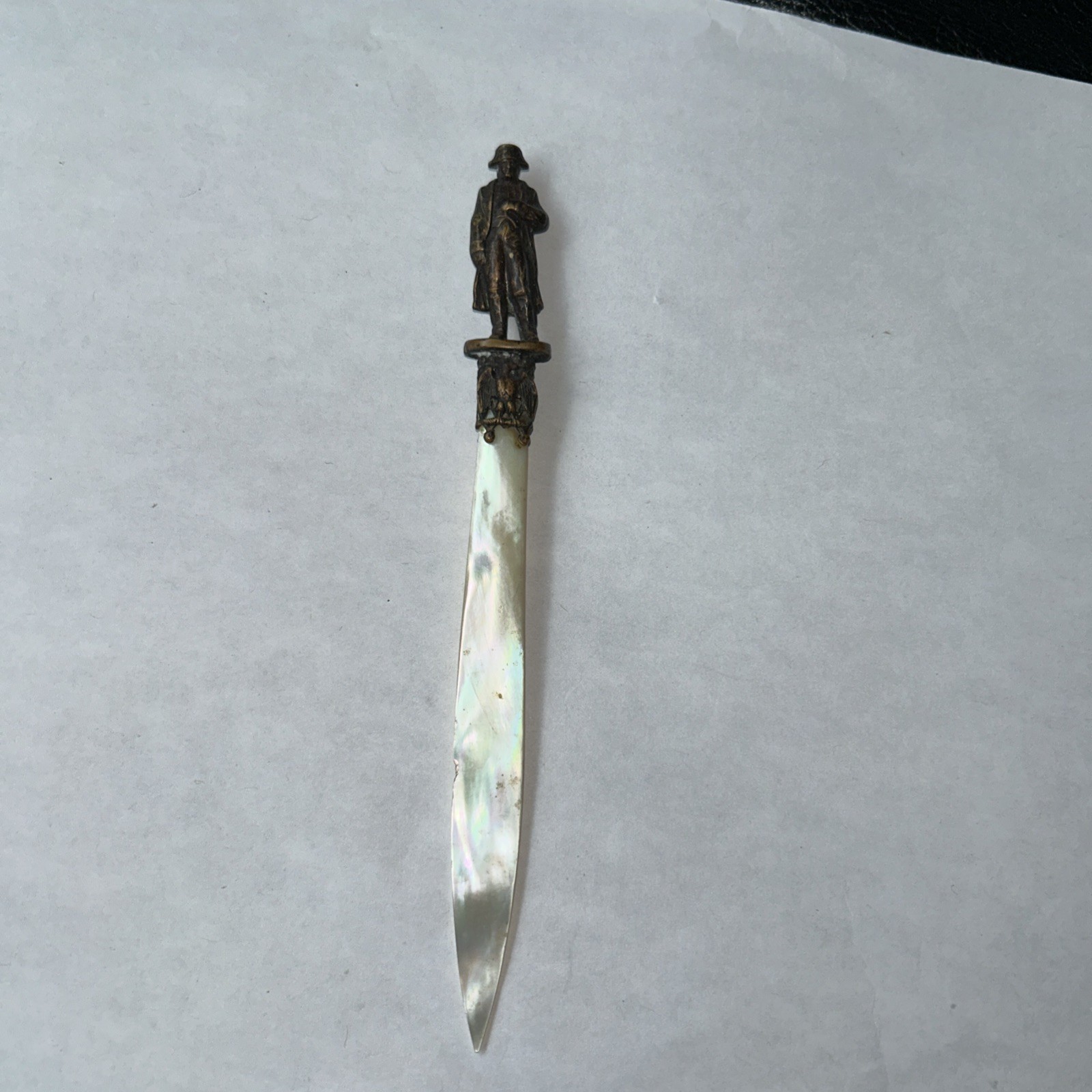 Antique Stanhope 19th Century Napoleon Mother of Pearl Letter Opener - 6\