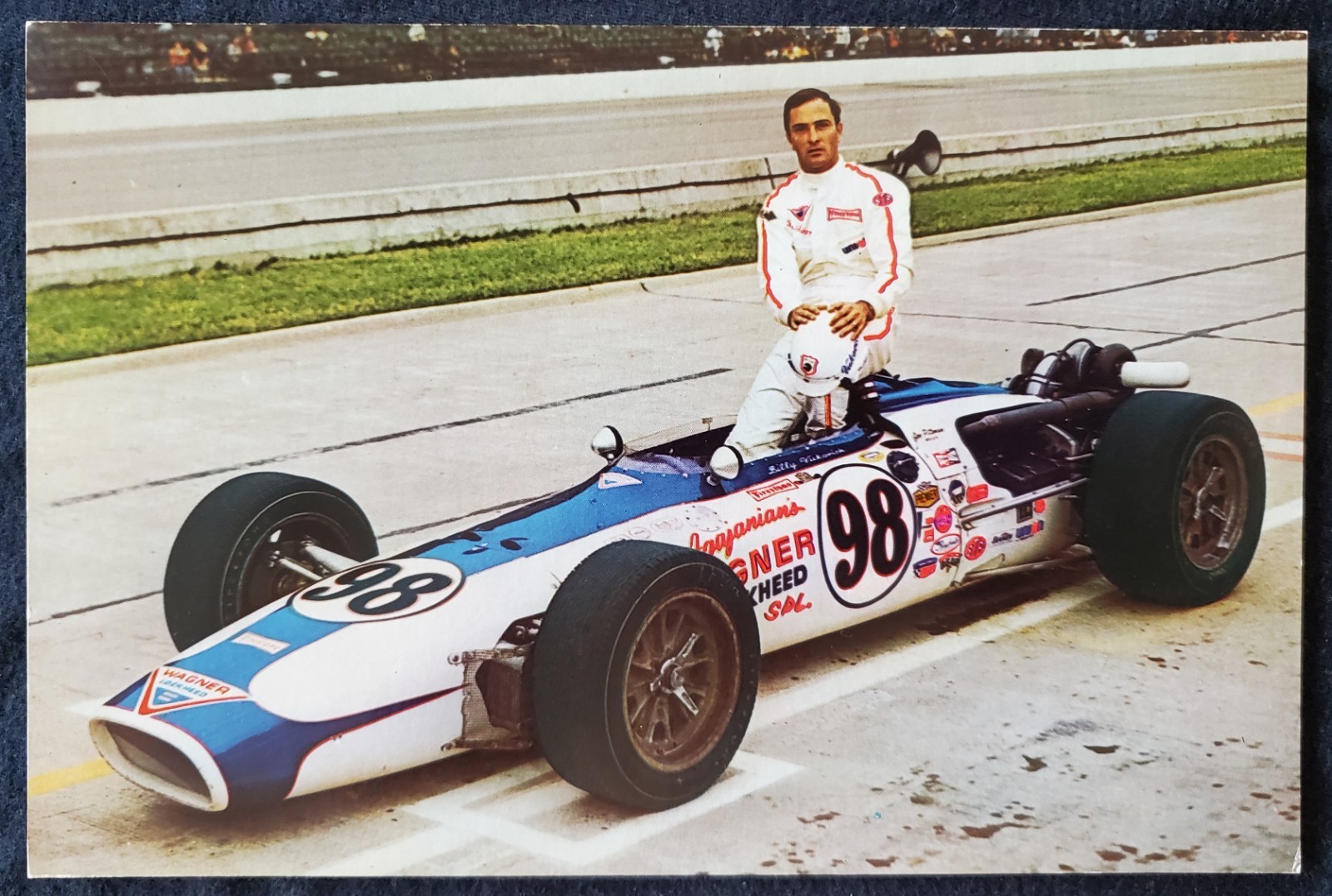 1968 Bill Vukovich Indianapolis Indy 500 IMS IndyCar 7x9 Jumbo Post Card