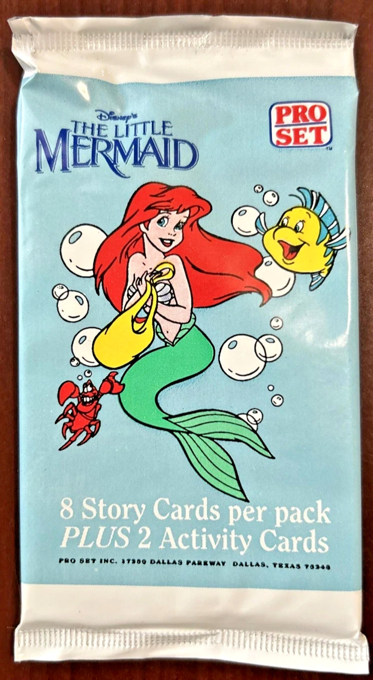 1991 Pro Set Disney The Little Mermaid Unopened Sealed Pack
