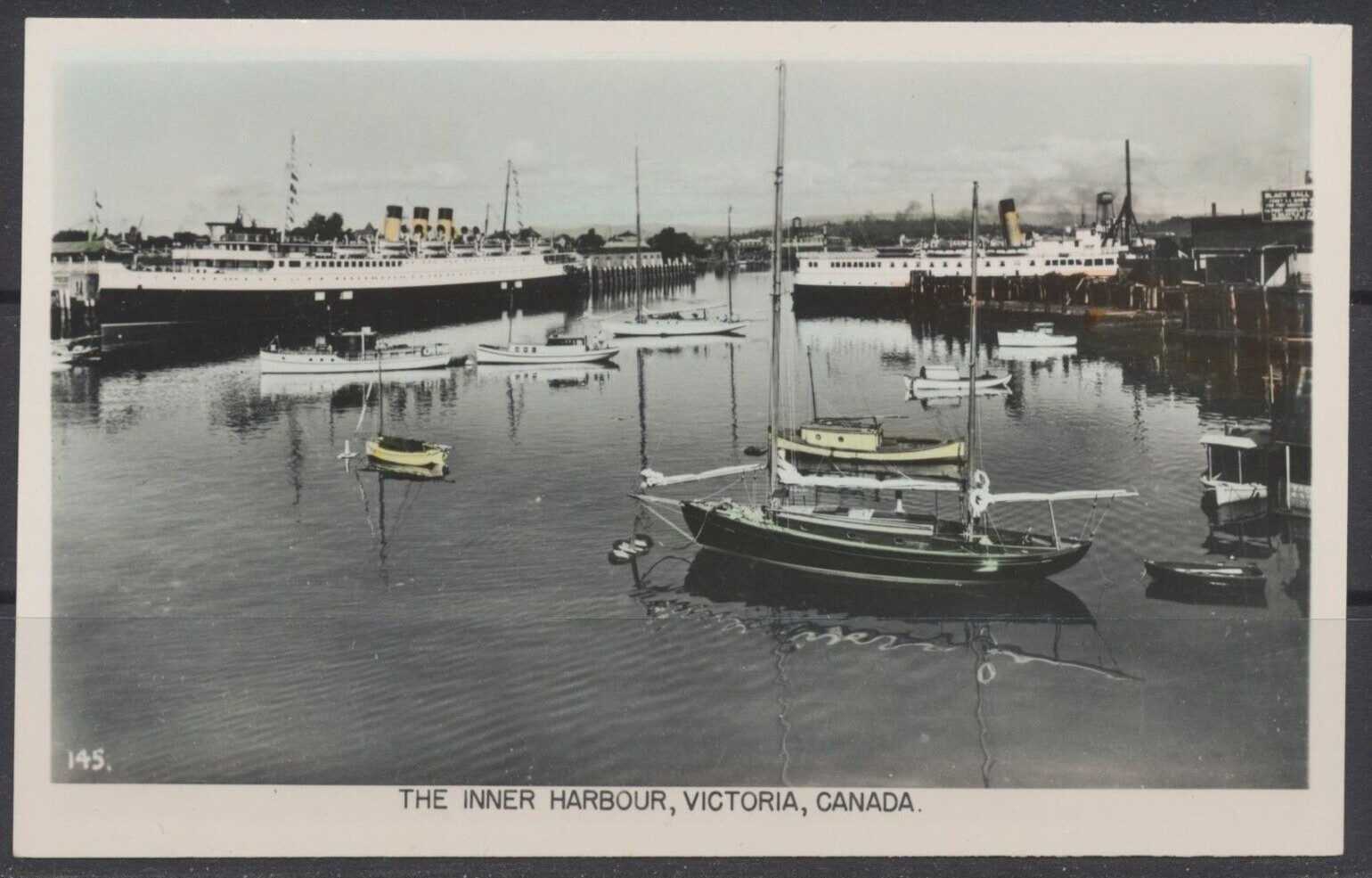1920s-30s Canada ~ Victoria, B.C. ~ RPPC ~ The Inner Harbour ~ Gowen Sutton