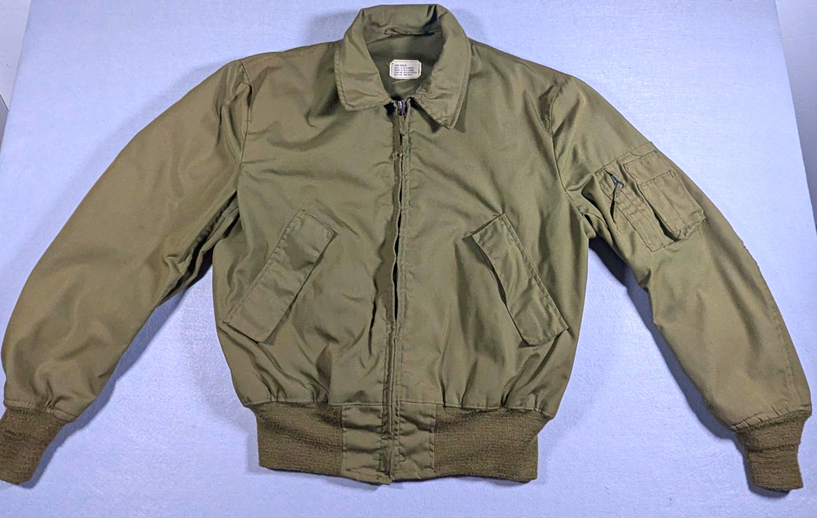 Vintage 80\'s Alpha Industries  Flyer\'s Lightweight Jacket Large cvc tanker 