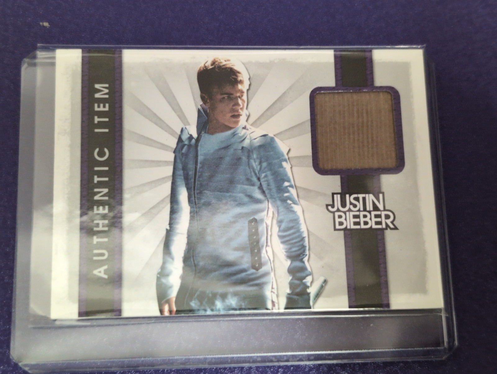 SINGLE CARD: Justin Bieber 2012 Panini RELIC (WORN MATERIAL) AUTHENTIC ITEM SSP