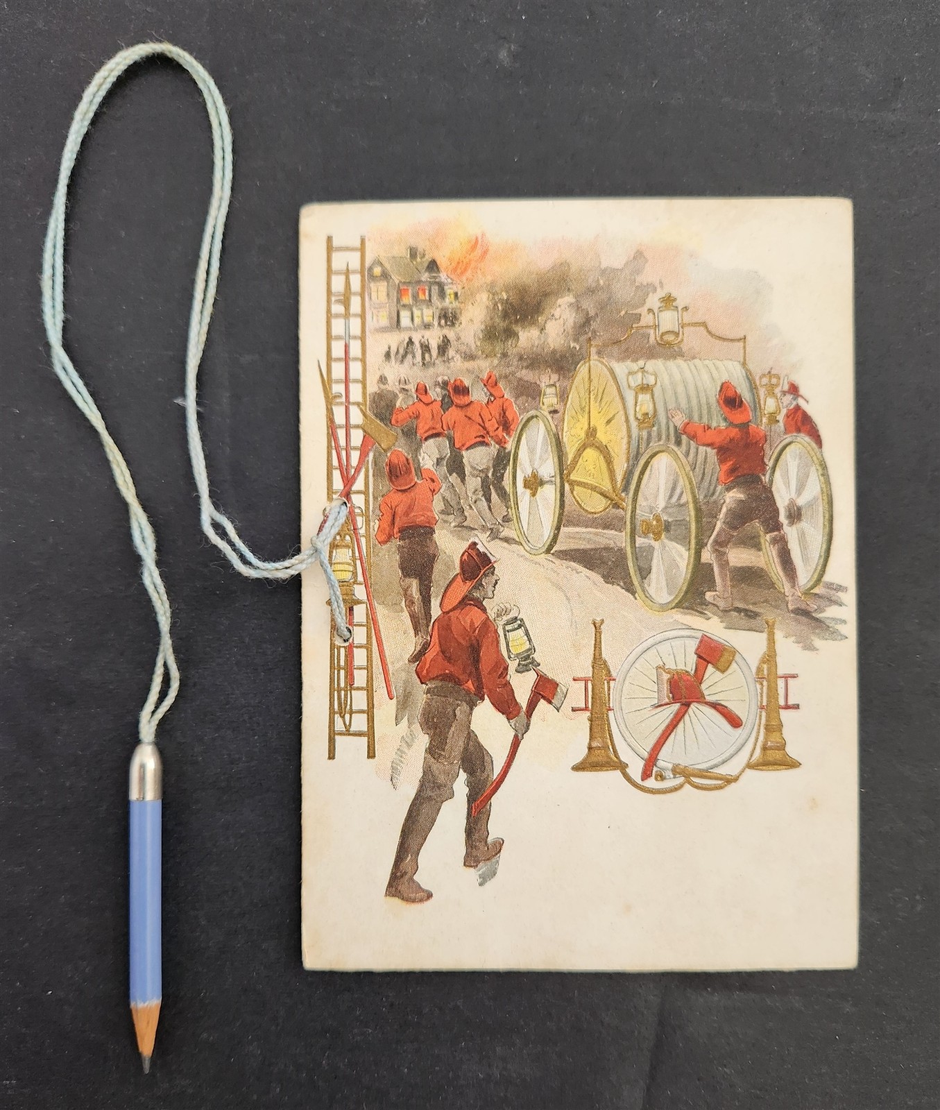 1907 antique FIREMEN CONCERT BALL hillsboro fire dept haverhill ma DANCE CARD