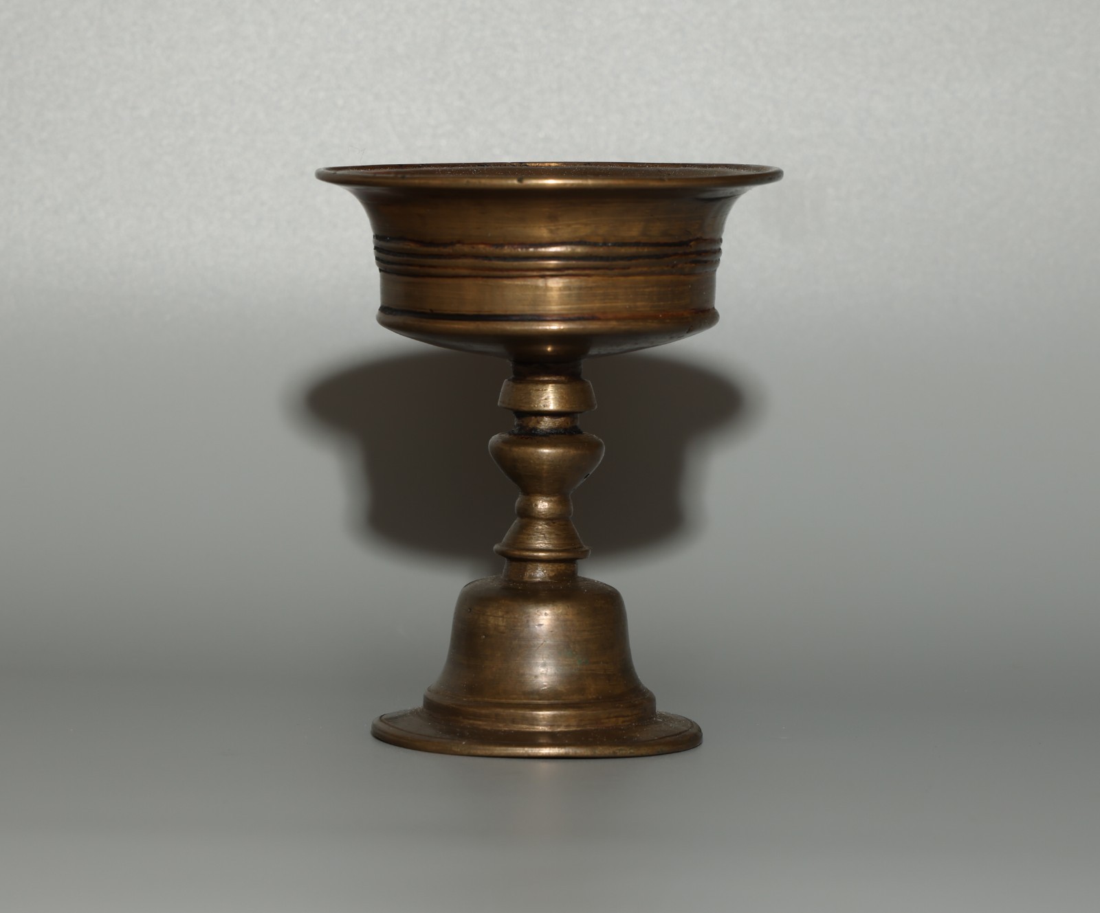 Real Tibet 17000s Old Antique Buddhist Alloy Copper Kundika Oil Ghee Lamp Butter
