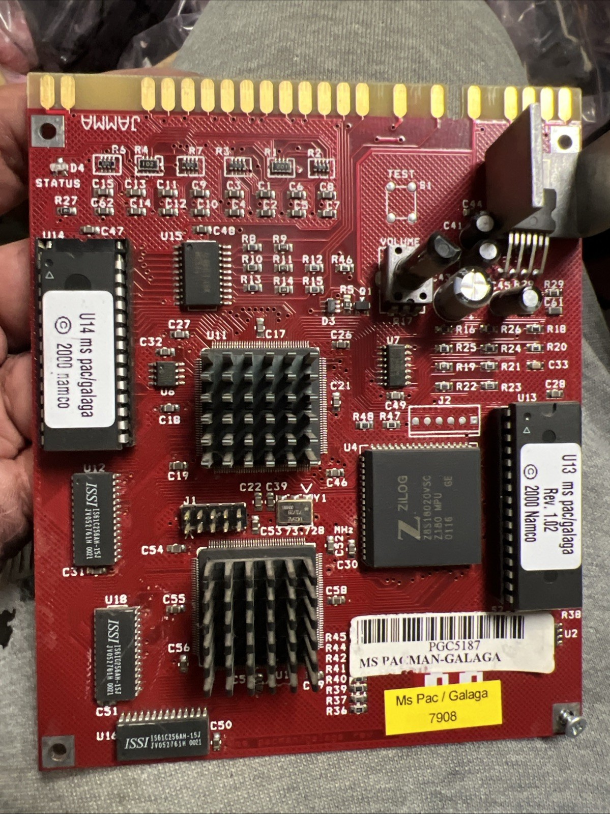 Namco 20 Year Reunion: Ms. Pac-Man / Galaga Arcade Video Game Board Original....