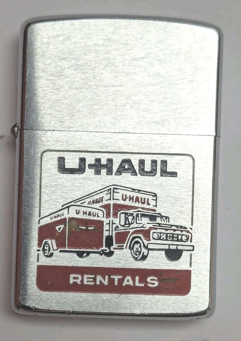 Vtg 1970\'s ZIPPO U-HAUL RENTALS Advertising Lighter RARE Dealer
