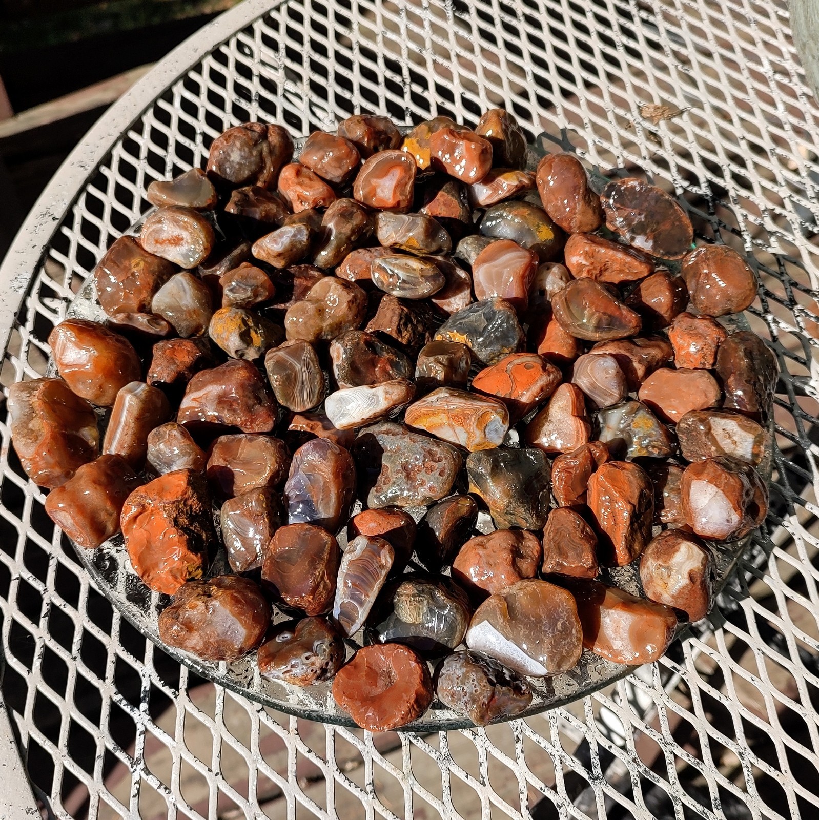 Lake Superior Agate Lot,6lbs 7oz Colorful Mixed Varieties, Lake Superior Agates