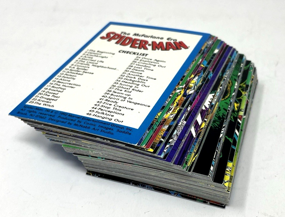 1992 Comic Images The McFarlane Era Spider-Man Complete 90 Card Set M/NM
