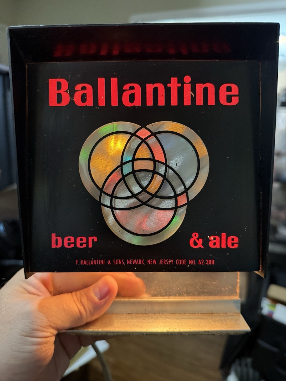 All Original Vintage 50’s-60’s Ballantine Table Top Lighted Sign Works Great