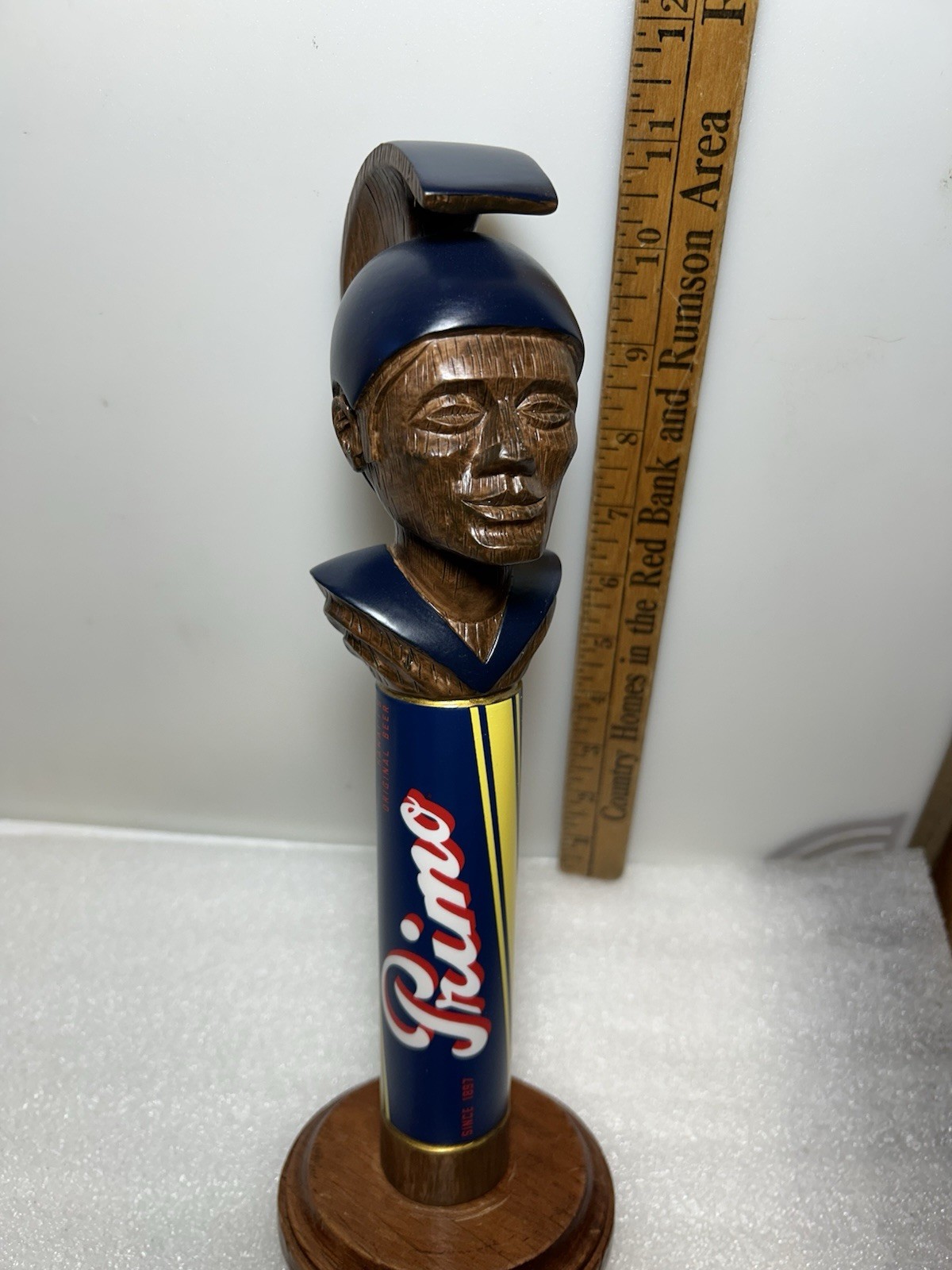 PRIMO BEER HAWAIIAN CHIEF AND WARRIOR KA'IANA draft beer tap handle. HAWAII