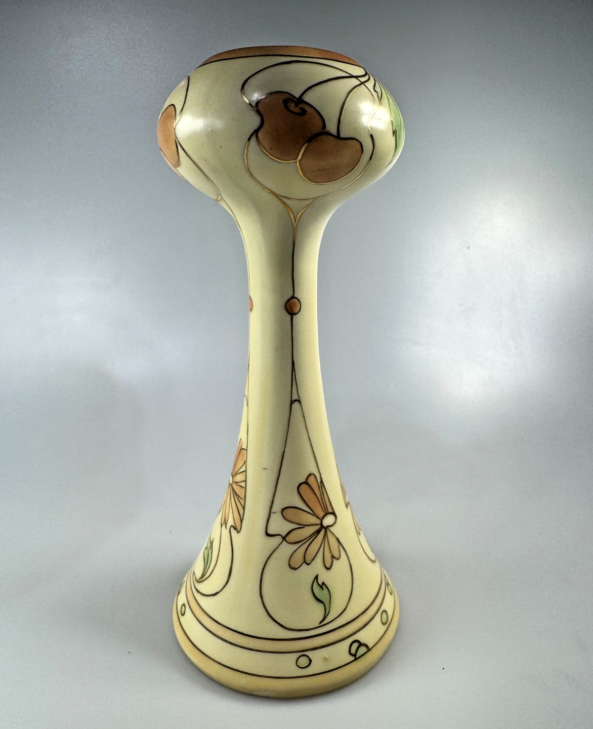 Royal Dux Art Nouveau  Porcelain Vase  with Pastel Cherries (Austrian) 8947-III