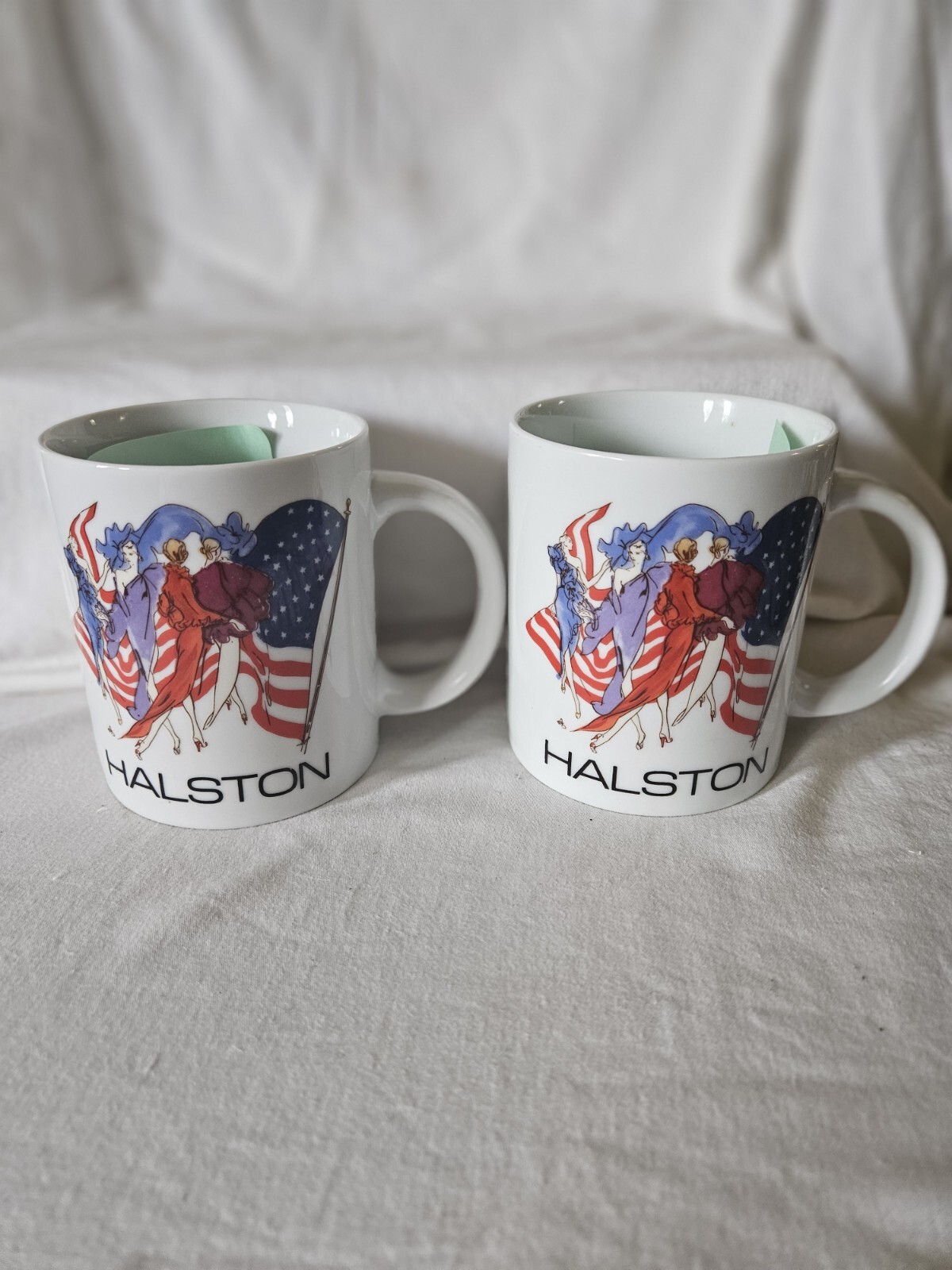 Set of 2 American Fashion Halston Mugs