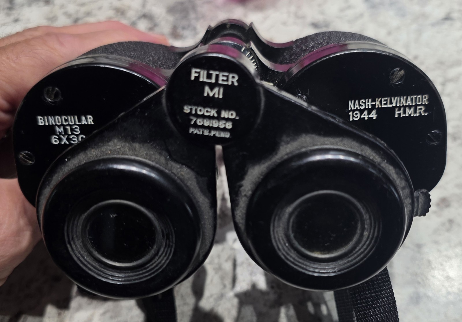 Vintage 1944 US Militay Nash Kelvinator M13 6 x 30  Binoculars Amazing Condition
