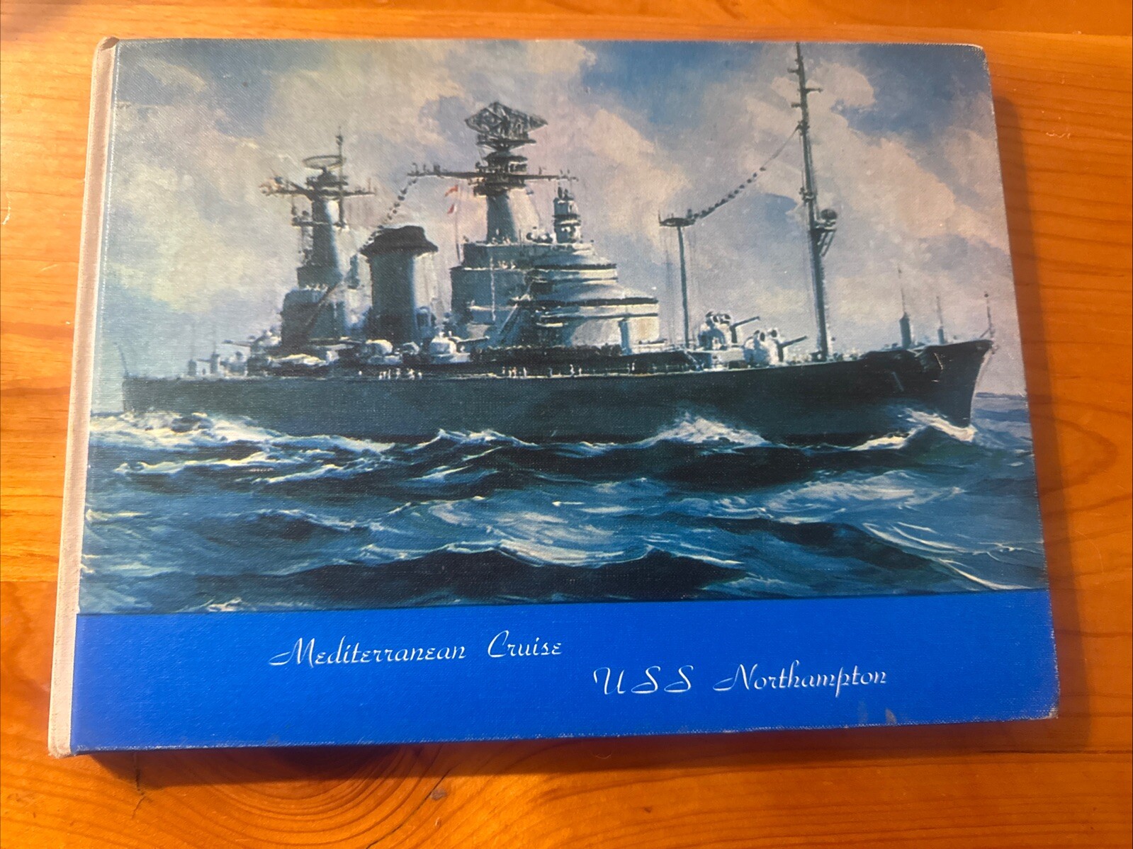 Vtg USS Northampton Book CLC-1 1956 May-Sept Mediterranean Deploy Navy Cruise