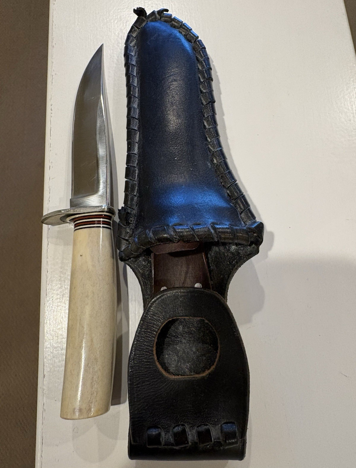 S. MORSETH Hunting Fixed Blade Knife, Sheath