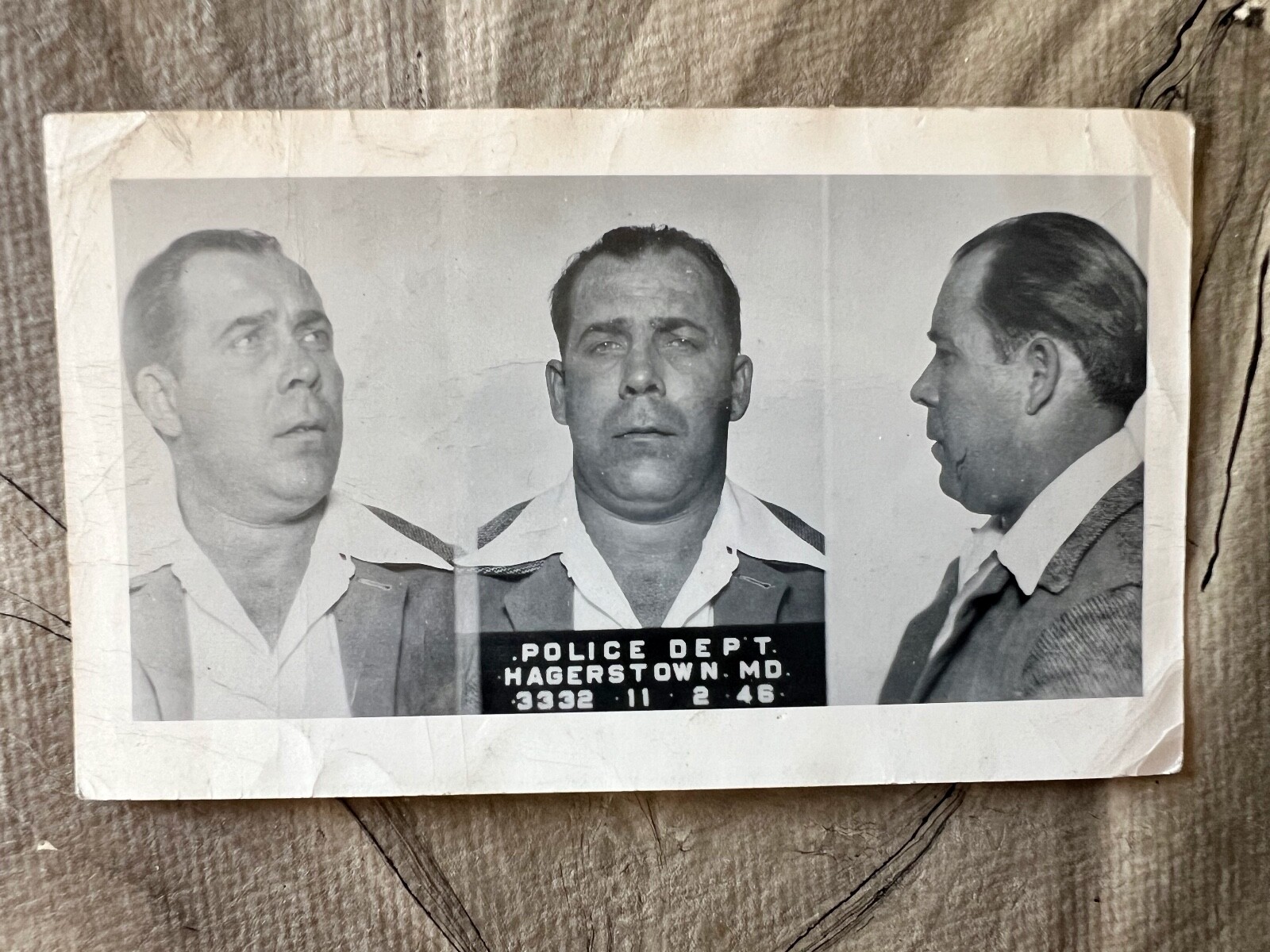 1948 Hagerstown Maryland Cleveland Police Department Criminal MUG SHOT