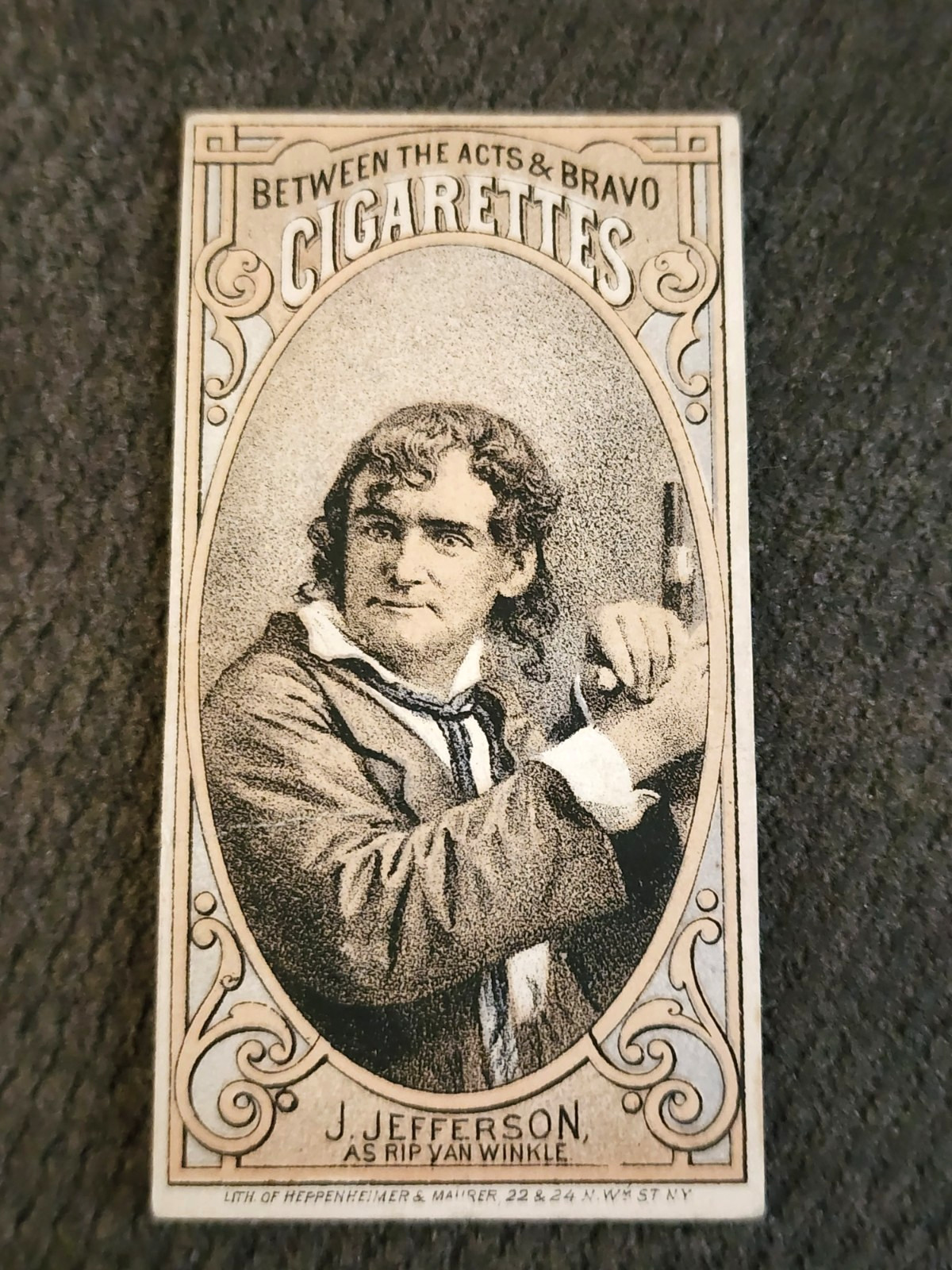 1880s Between the Acts & Bravo Cigarettes Joseph Jefferson as Rip Van Wrinkle