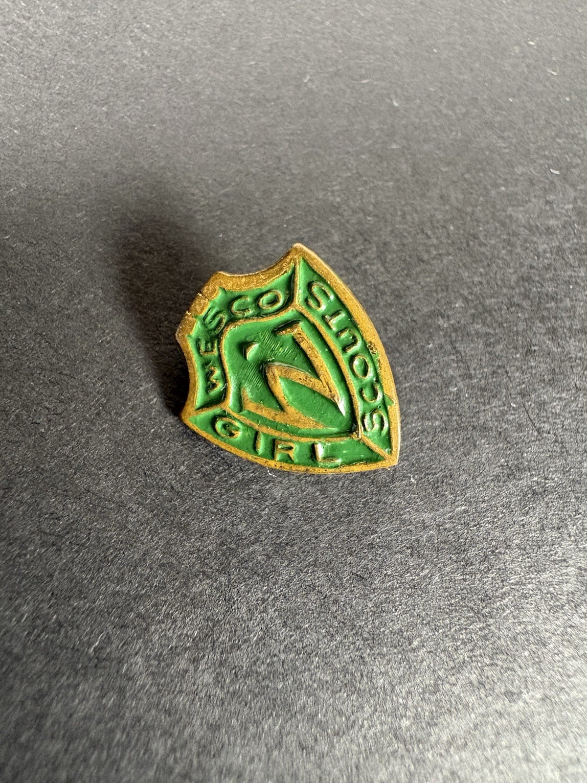 RARE 1930s J.E. Caldwell Camp Wesco Girl Scouts Pin Westmoreland Area Council PA