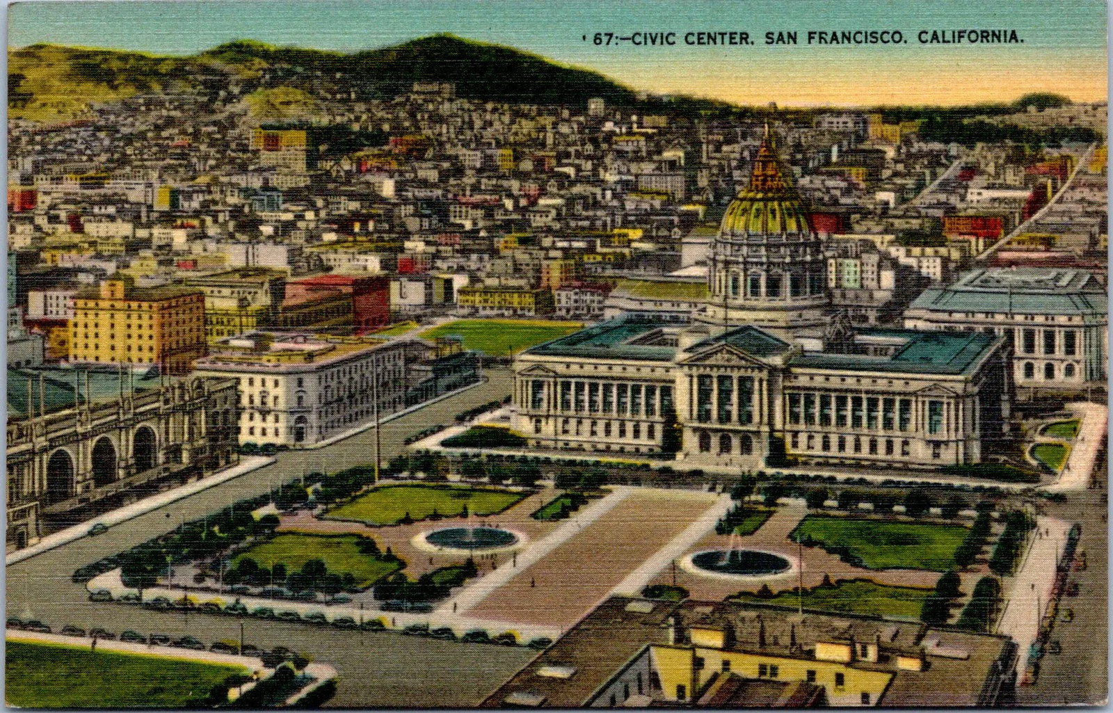 San Francisco, California - San Francisco Civic Center Postcard