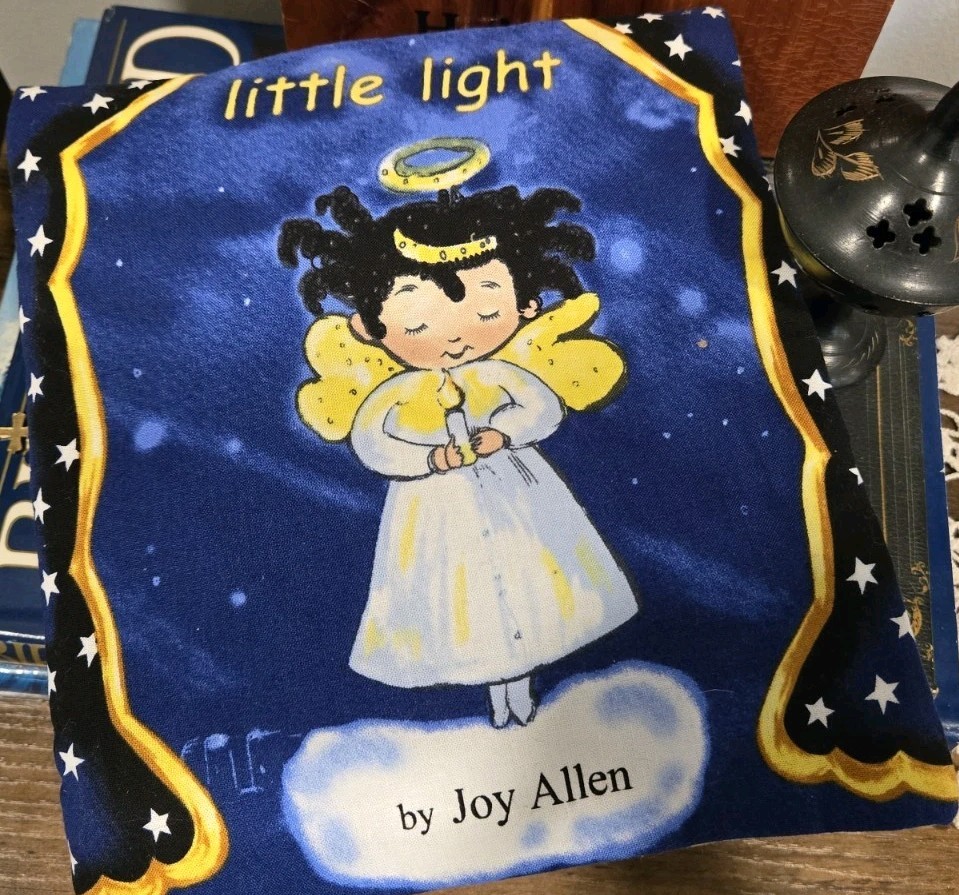 Vintage Little Light Joy Allen Plush Fabric Christmas Nativity Soft Book Baby