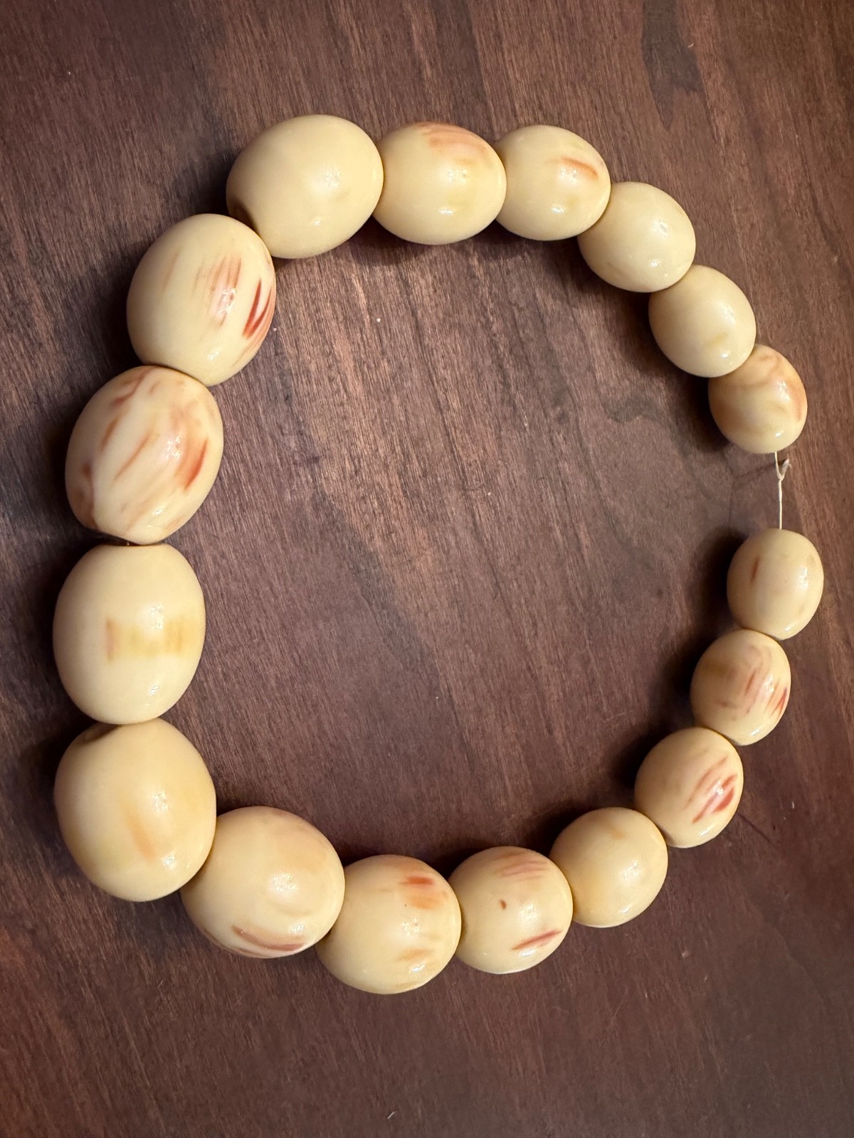 Amber Bakelite Prayer Beads 17 beads, Vintage Antique Estate Jewelry Mid-Century