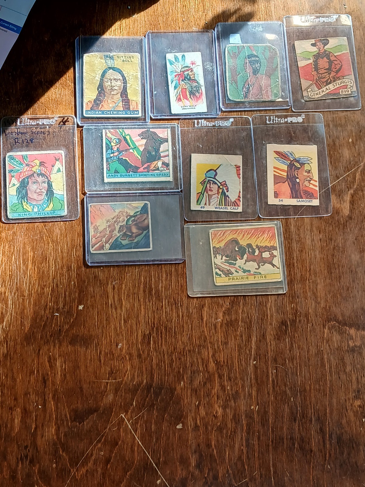 1933 Goudey Indian Gum 38 Sitting Bull 10 Card Native LOT R128 Authentic Vintage