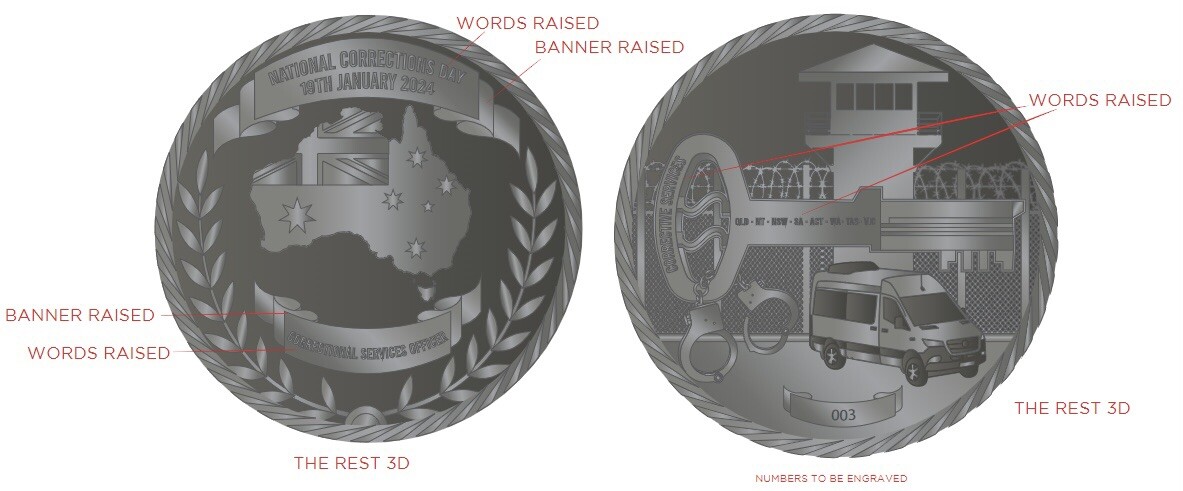 Limited Edition 2024 National Corrections Day/Corrections Officer Challenge Coin