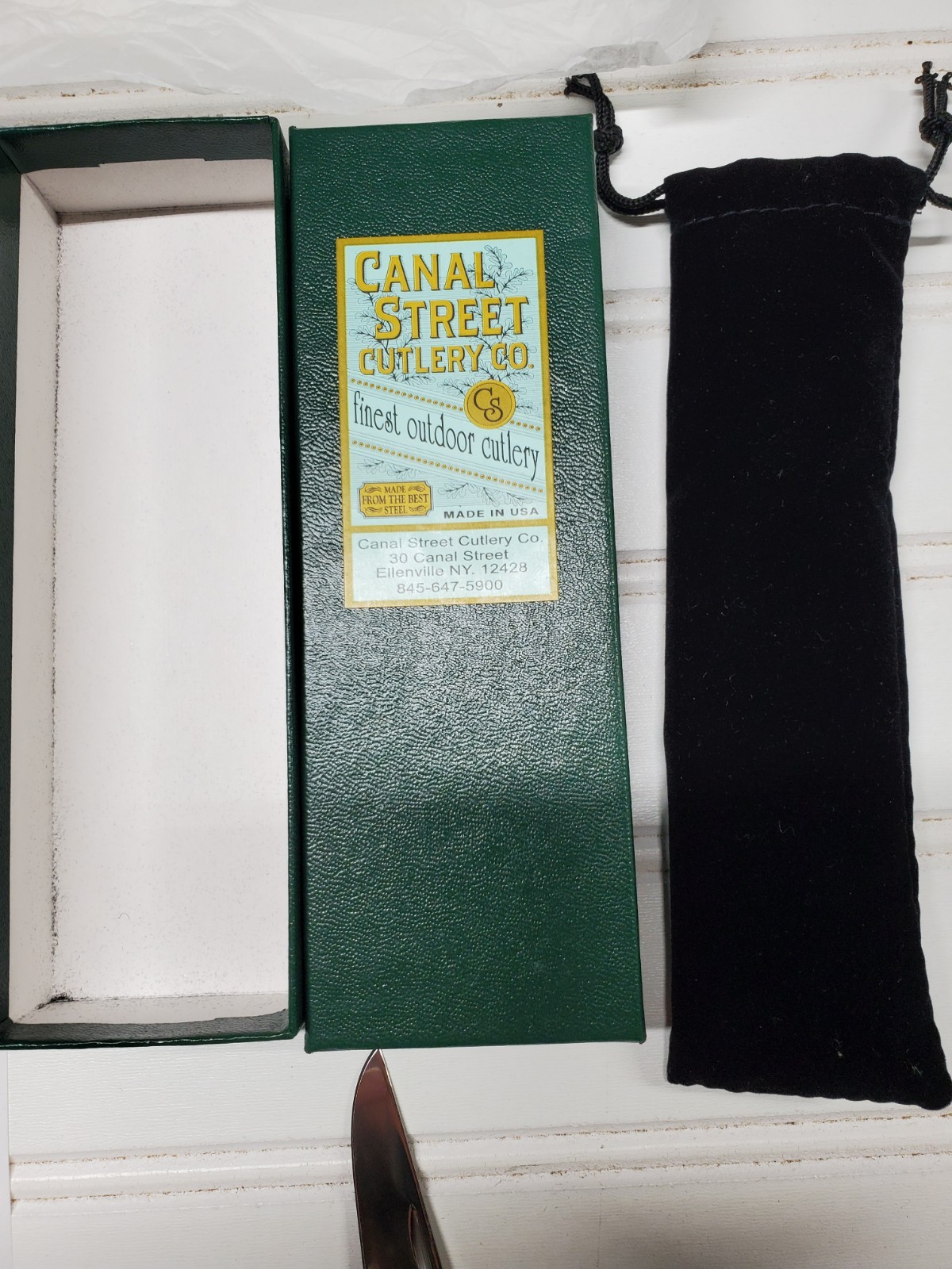 Rare Canal Street Cutlery USA Knife Smooth Sunset Bone Lockback BEAUTIFUL