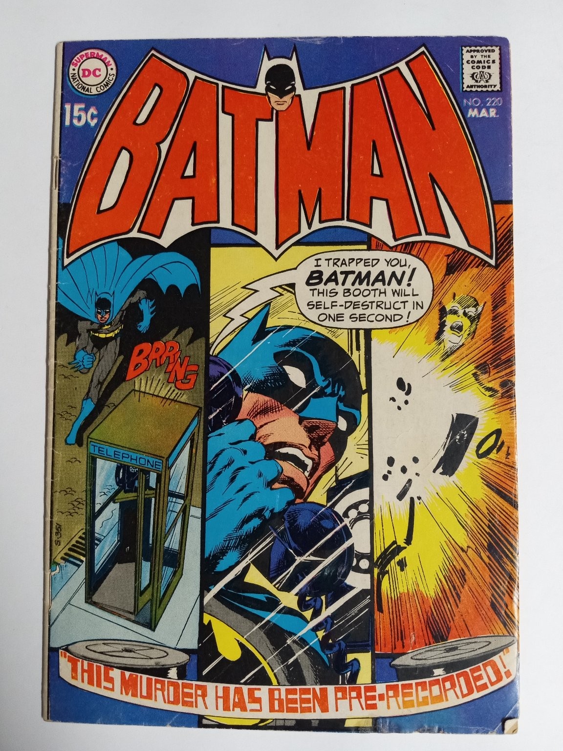 Batman #220 DC Comics Frank Robbins Irv Novick 1970 Bronze Age